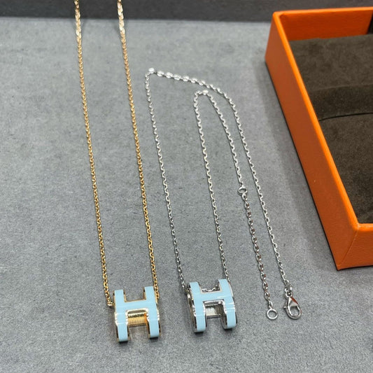 [Lunabriance]POP H SKY BLUE NECKLACE