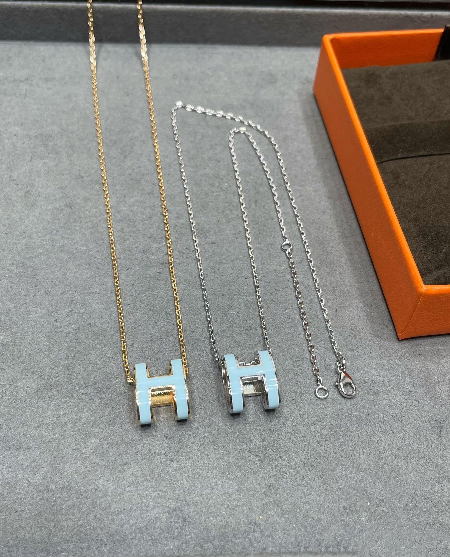 [Lunabriance]POP H SKY BLUE NECKLACE