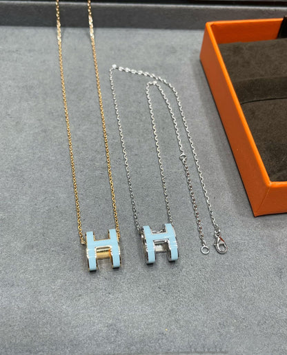 [Lunabriance]POP H SKY BLUE NECKLACE