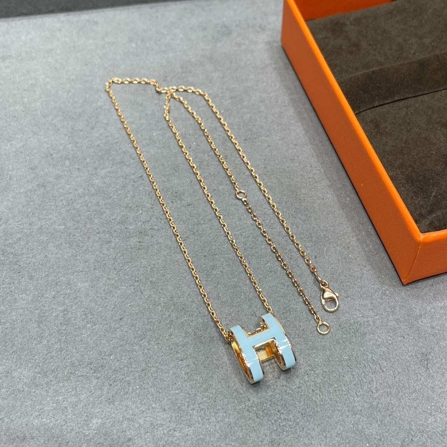 [Lunabriance]POP H SKY BLUE NECKLACE