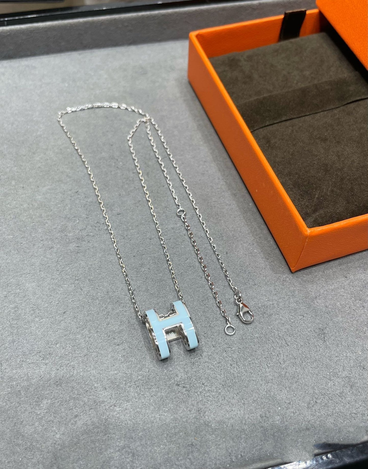 [Lunabriance]POP H SKY BLUE NECKLACE