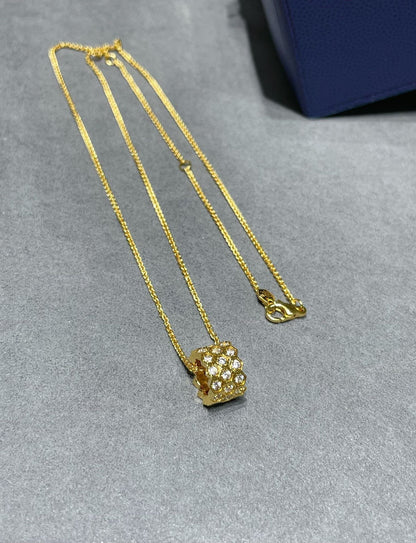 [Lunabriance]BEE LOVE DIAMOND PAVED 3 ROW NECKLACE