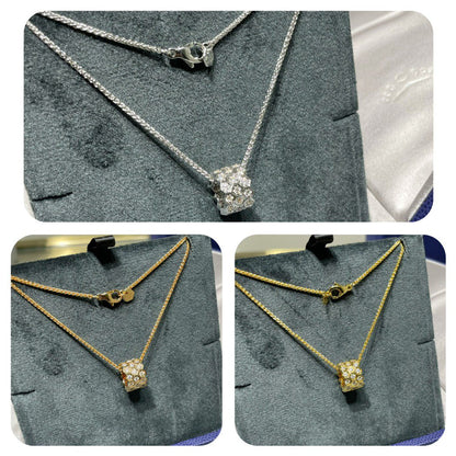 [Lunabriance]BEE LOVE DIAMOND PAVED 3 ROW NECKLACE