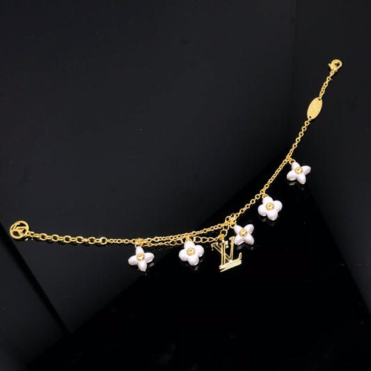 [Lunabriance]LOGO 6 MOTIF STAR AND SUN GOLD BRACELET