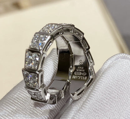 [Lunabriance]SERPENTI RING SILVER DIAMOND PAVED