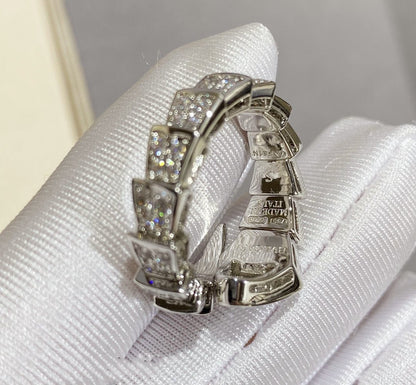 [Lunabriance]SERPENTI LARGE RING SILVER DIAMOND PAVED