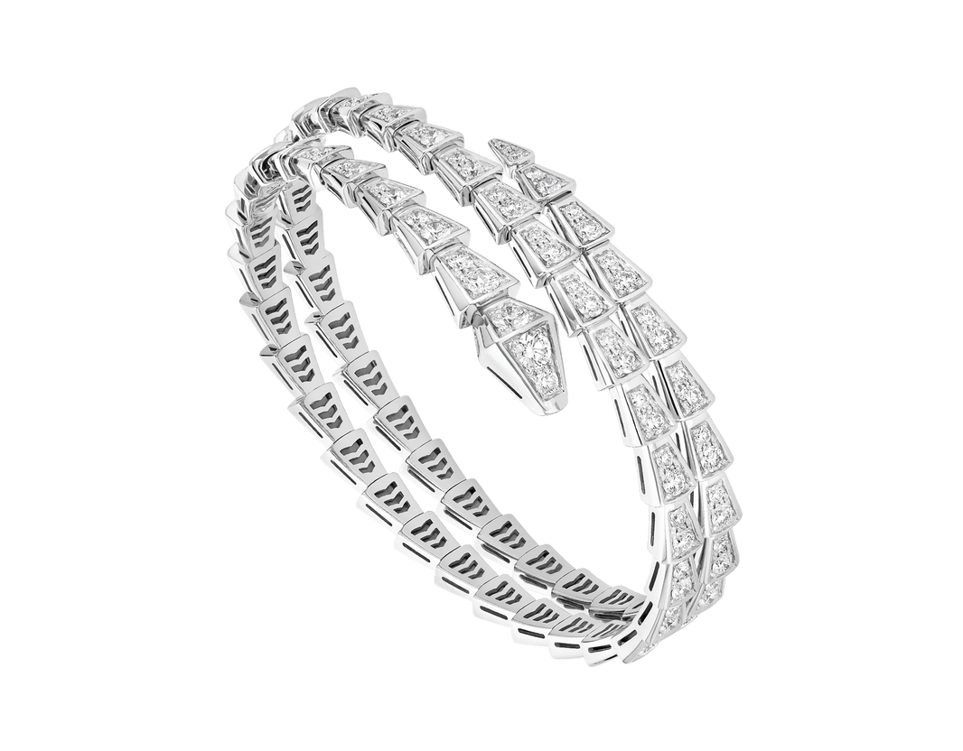 [Luna Brilliance]SERPENTI BRACELET SILVER DIAMOND DOUBLE ROW