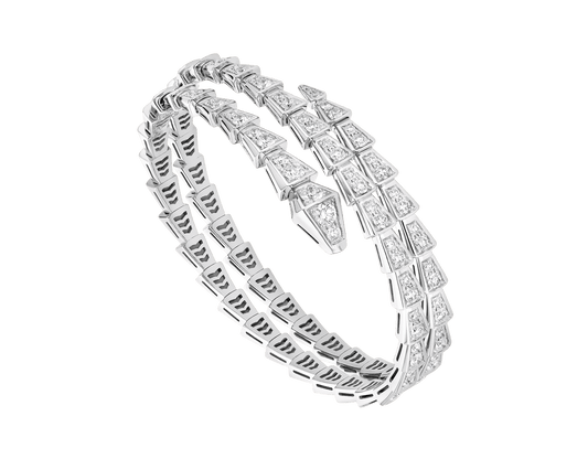 [Lunabriance]SERPENTI BRACELET SILVER DIAMOND DOUBLE ROW