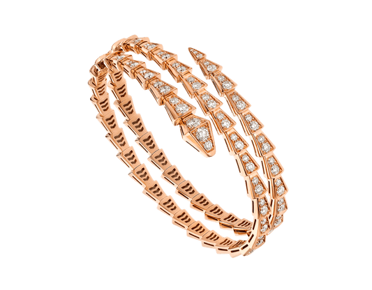 [Lunabriance]SERPENTI BRACELET PINK GOLD DIAMOND DOUBLE ROW