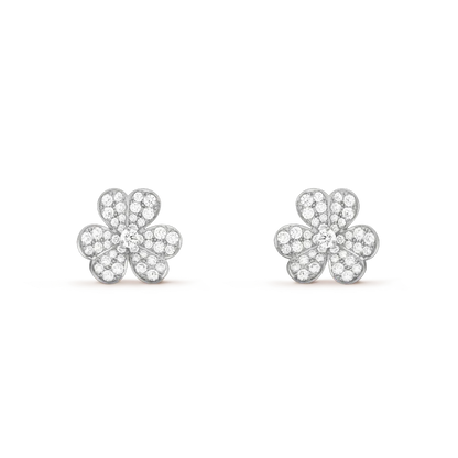 [Lunabriance]CLOVER COMOS DIAMOND EARRINGS SILVER