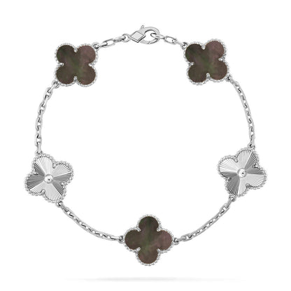 [Luna Brilliance]CLOVER 5 MOTIF GRAY MOP BRACELET COLLECTION