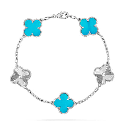 [Luna Brilliance]CLOVER 5 MOTIF TURQUOISE BRACELET COLLECTION