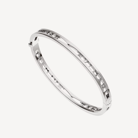 [Luna Brilliance]ZERO 1 SPIRAL LOGO SILVER BRACELET