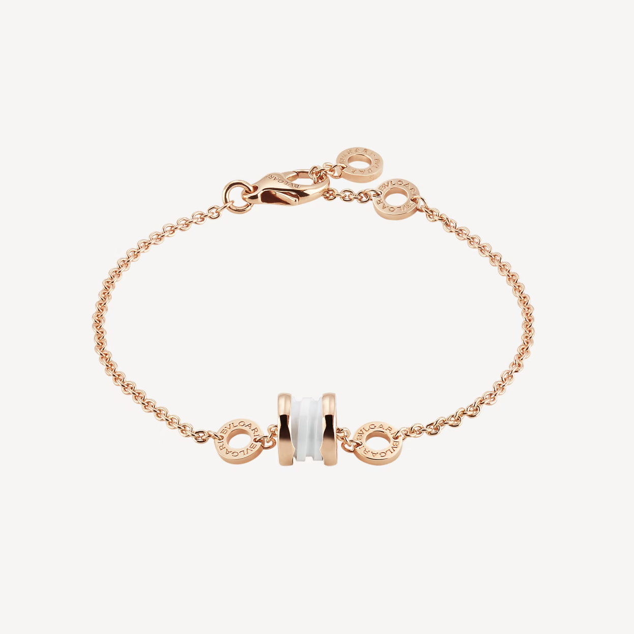 [Lunabriance]ZERO 1 SOFT PINK GOLD AND WHITE CERAMIC BRACELET