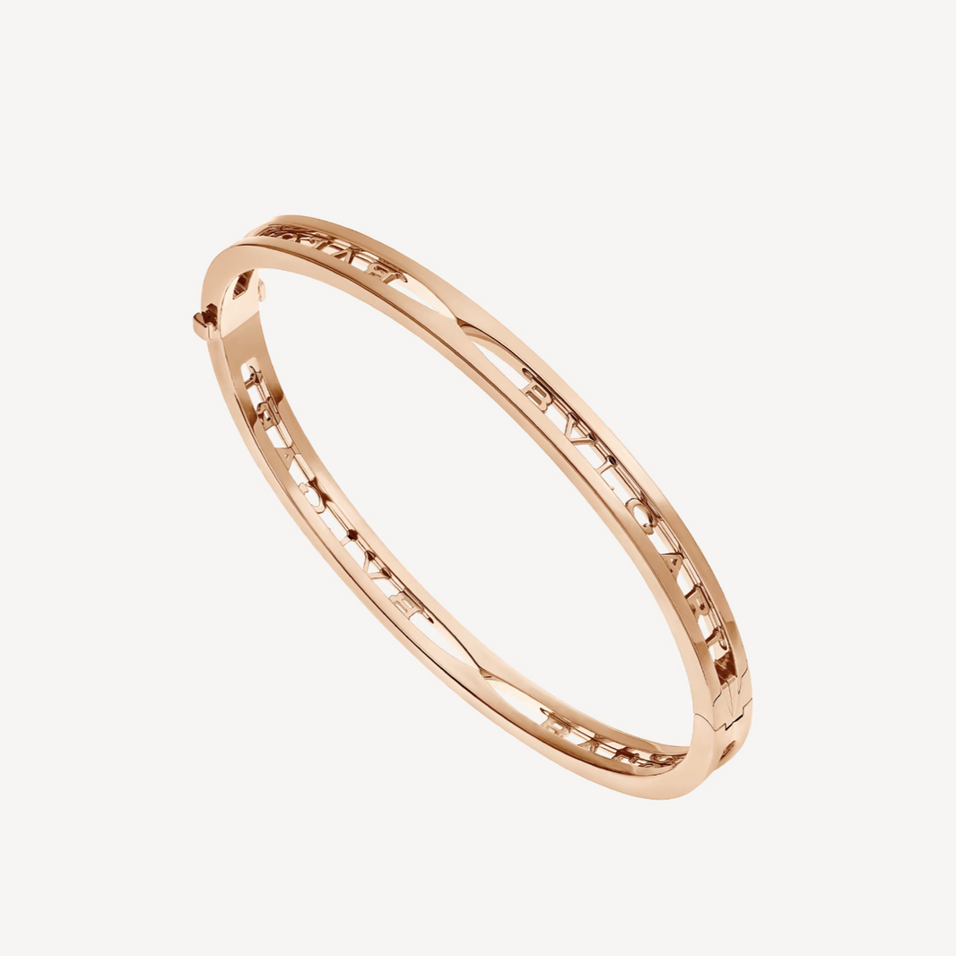 [Luna Brilliance]ZERO 1 SPIRAL LOGO PINK GOLD BRACELET