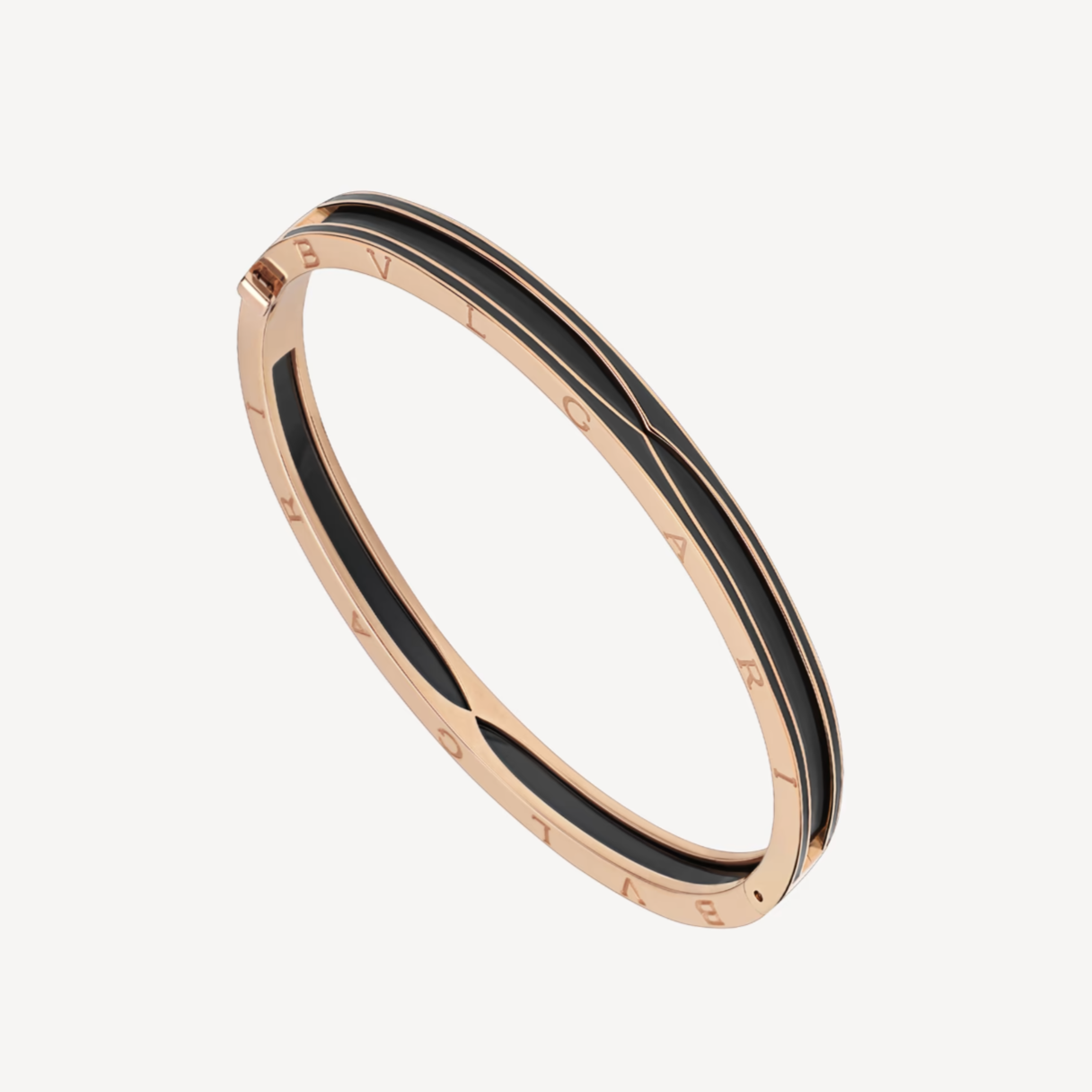 [Lunabriance]ZERO 1 PINK GOLD WITH MATTE BLACK CERAMIC BRACELET