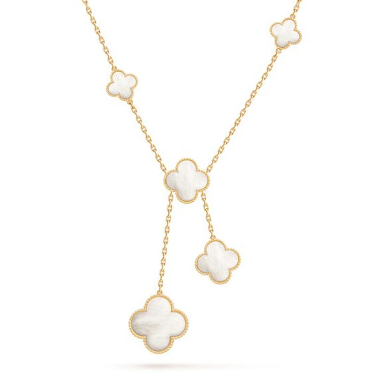 [Lunabriance]CLOVER MOTHER OF PEARL NECKLACE 6 MOTIF