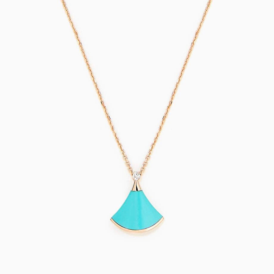 [Luna Brilliance]DREAM NECKLACE TURQUOISE PINK GOLD