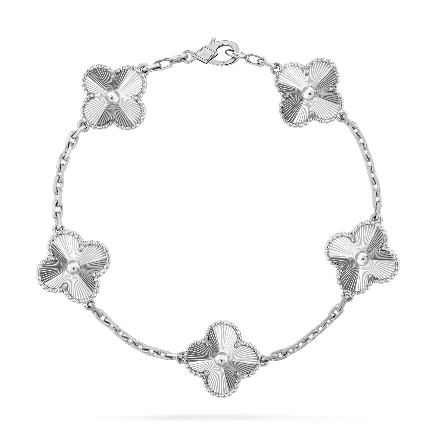 [Lunabriance]CLOVER SILVER 5 MOTIFS BRACELET