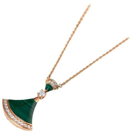 [Lunabriance]DREAM NECKLACE MALACHITE DIAMOND