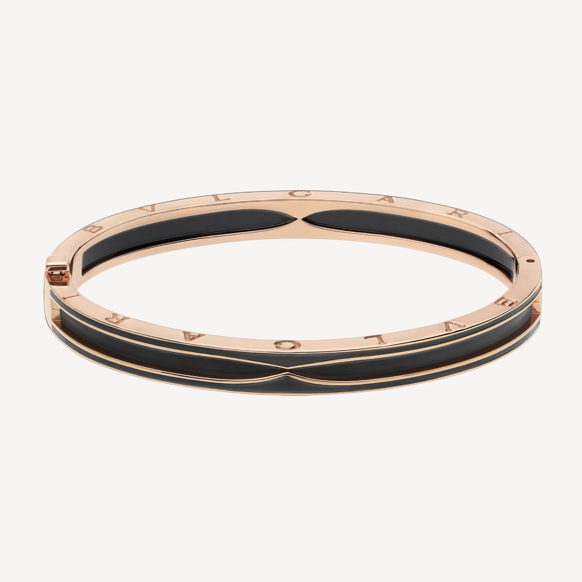 [Lunabriance]ZERO 1 PINK GOLD WITH MATTE BLACK CERAMIC BRACELET