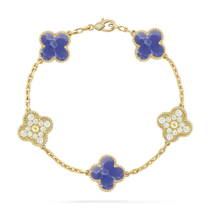 [Luna Brilliance]CLOVER 5 MOTIF BLUE VEINS BRACELET COLLECTION