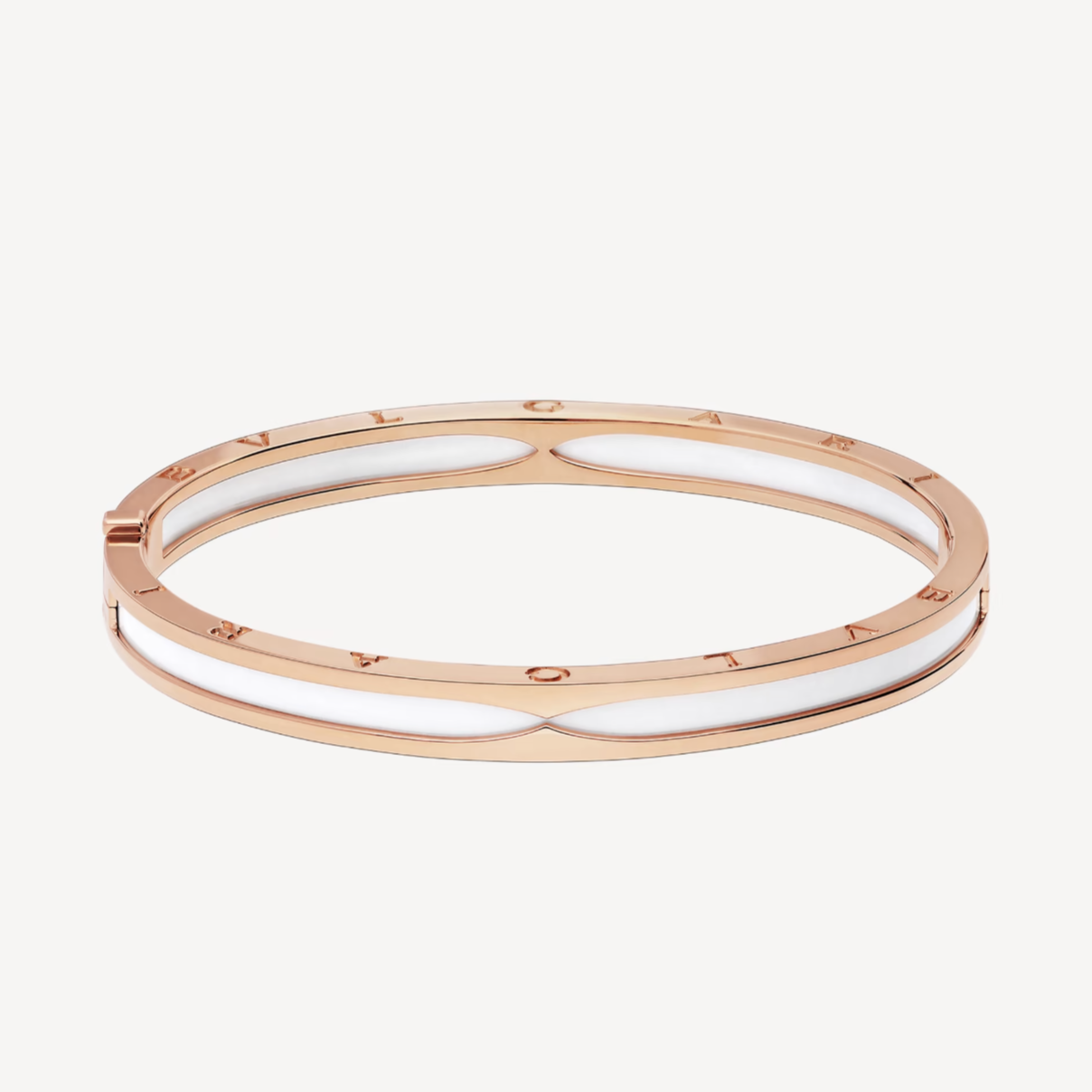 [Lunabriance]ZERO 1 PINK GOLD WITH WHITE CERAMIC BRACELET