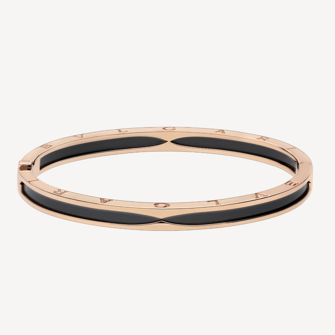 [Luna Brilliance]ZERO 1 PINK GOLD WITH BLACK CERAMIC BRACELET