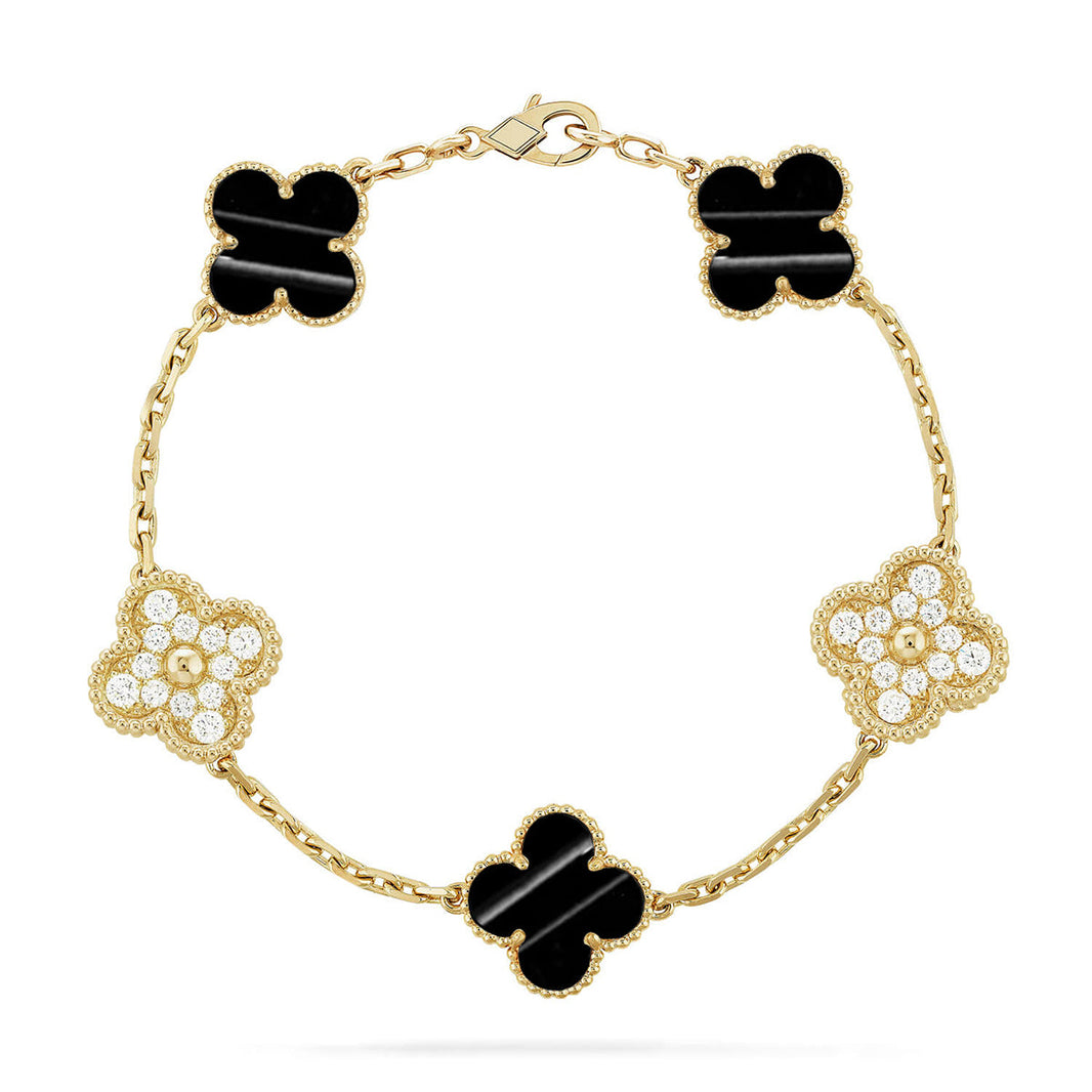 [Luna Brilliance]CLOVER 5 MOTIF PULSAR STONE BRACELET COLLECTION