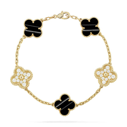 [Luna Brilliance]CLOVER 5 MOTIF PULSAR STONE BRACELET COLLECTION