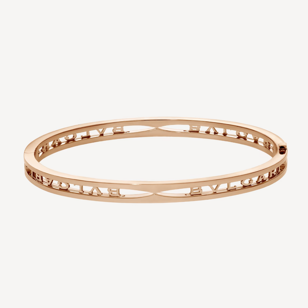 [Luna Brilliance]ZERO 1 SPIRAL LOGO PINK GOLD BRACELET