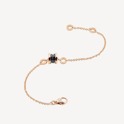 [Lunabriance]ZERO 1 SOFT PINK GOLD AND BLACK CERAMIC BRACELET