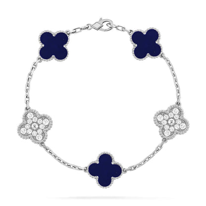 [Luna Brilliance]CLOVER 5 MOTIF LAPIS LAZULI BRACELET COLLECTION