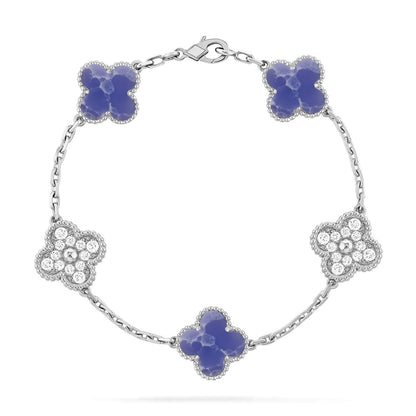 [Luna Brilliance]CLOVER 5 MOTIF BLUE VEINS BRACELET COLLECTION