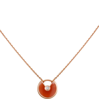 [Lunabriance]AMULETTE GOLD CARNELIAN ONYX NECKLACE