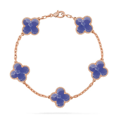 [Luna Brilliance]CLOVER 5 MOTIF BLUE VEINS BRACELET COLLECTION