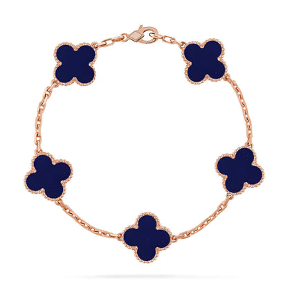 [Luna Brilliance]CLOVER 5 MOTIF LAPIS LAZULI BRACELET COLLECTION