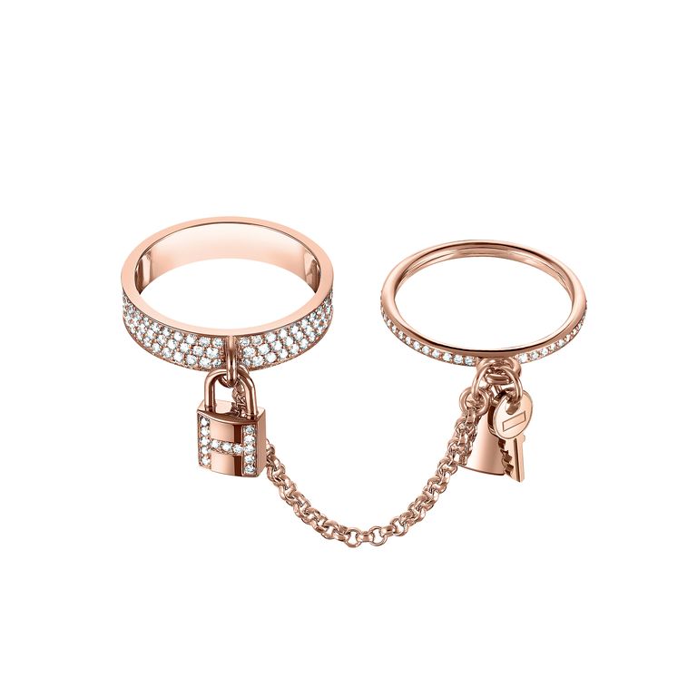 [Lunabriance]HM KELLY CLOCHETTE DOUBLE RING IN  WITH DIAMONDS