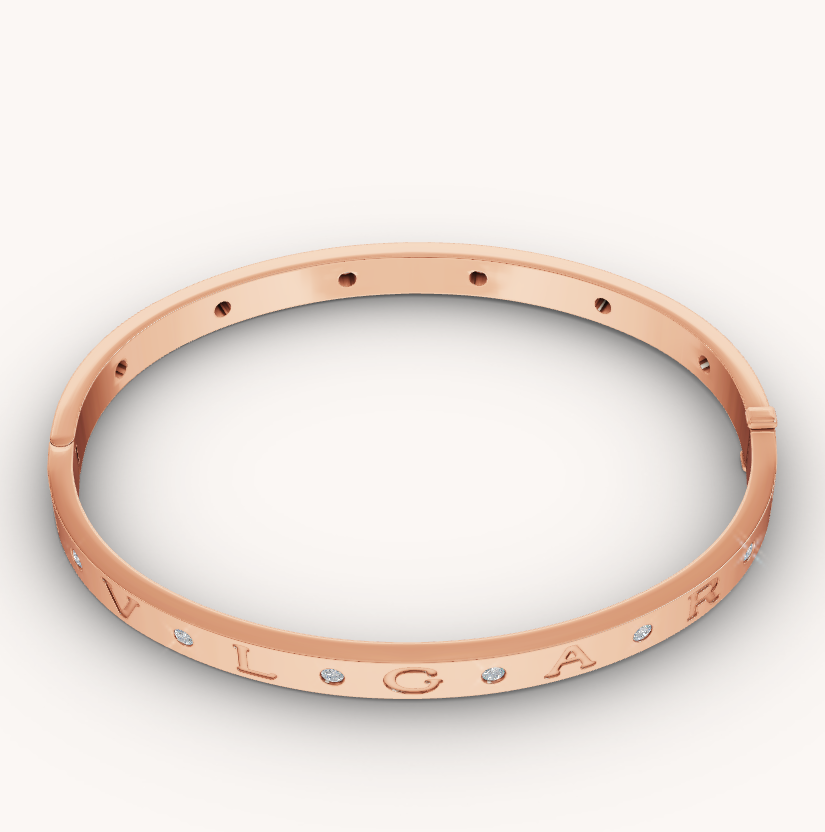 [Lunabriance]ZERO 1 PINK GOLD 12 DIAMONDS BRACELET