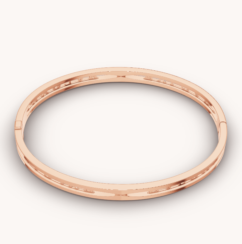 [Lunabriance]ZERO 1 SPIRAL LOGO PINK GOLD BRACELET