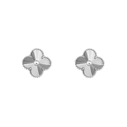 [Luna Brilliance]CLOVER SILVER 15MM EARRINGS COLLECTION