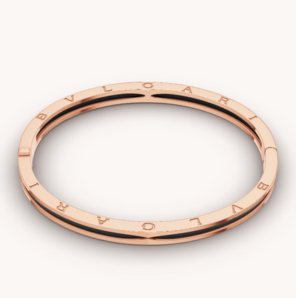 [Lunabriance]ZERO 1 PINK GOLD WITH BLACK CERAMIC BRACELET