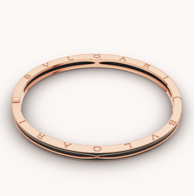 [Lunabriance]ZERO 1 PINK GOLD WITH MATTE BLACK CERAMIC BRACELET