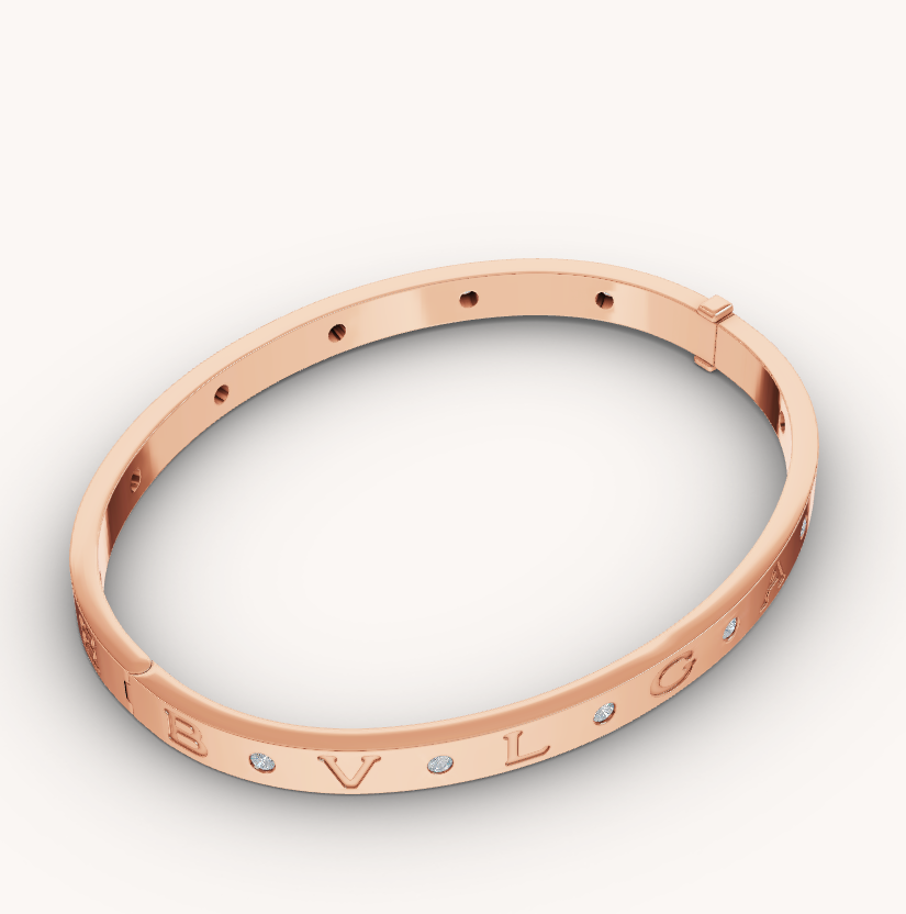 [Lunabriance]ZERO 1 PINK GOLD 12 DIAMONDS BRACELET