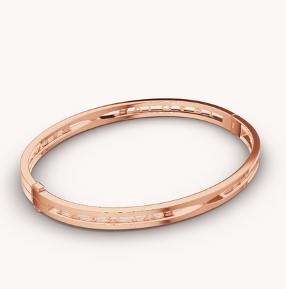 [Lunabriance]ZERO 1 SPIRAL LOGO PINK GOLD BRACELET