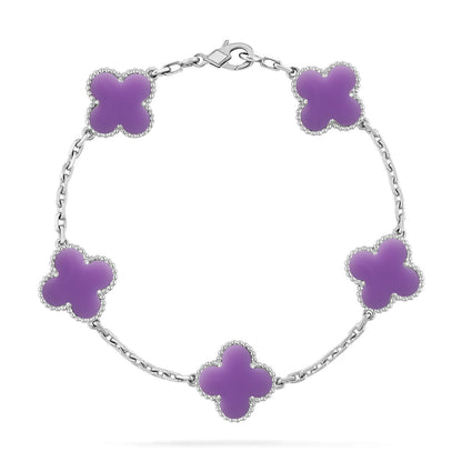 [Luna Brilliance]CLOVER SILVER BRACELET COLLECTION,5 MOTIFS