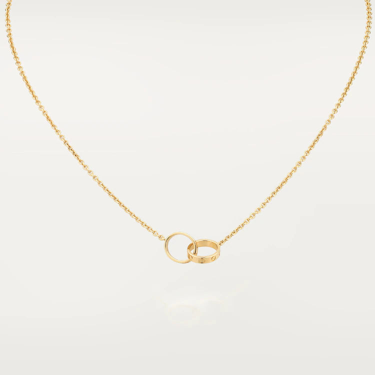 [Lunabriance]LOVE NECKLACE DOUBLE RING GOLD