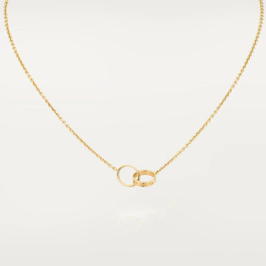 [Lunabriance]LOVE NECKLACE DOUBLE RING GOLD