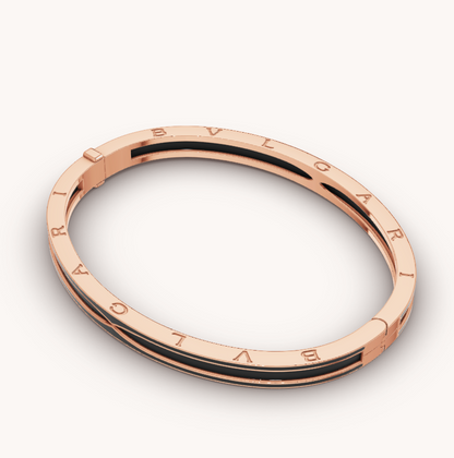 [Lunabriance]ZERO 1 PINK GOLD WITH MATTE BLACK CERAMIC BRACELET