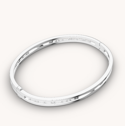 [Lunabriance]ZERO 1 SPIRAL LOGO SILVER BRACELET